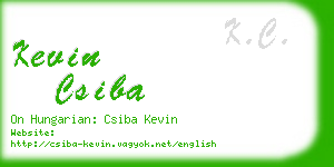 kevin csiba business card